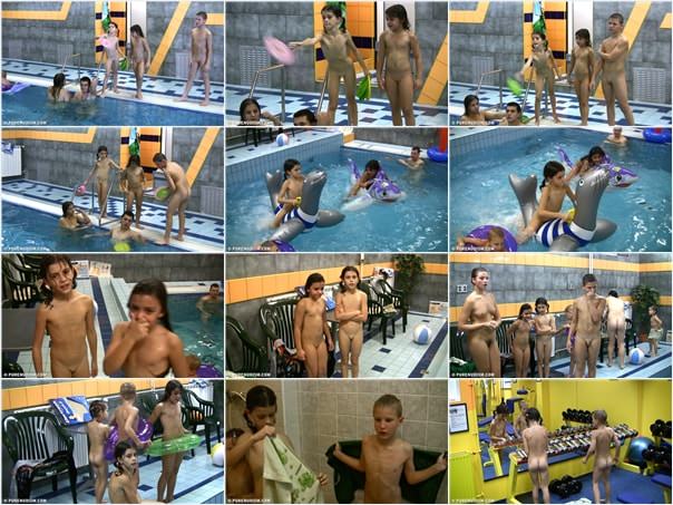 Naturists naked people in the pool video [Euronat naturism]